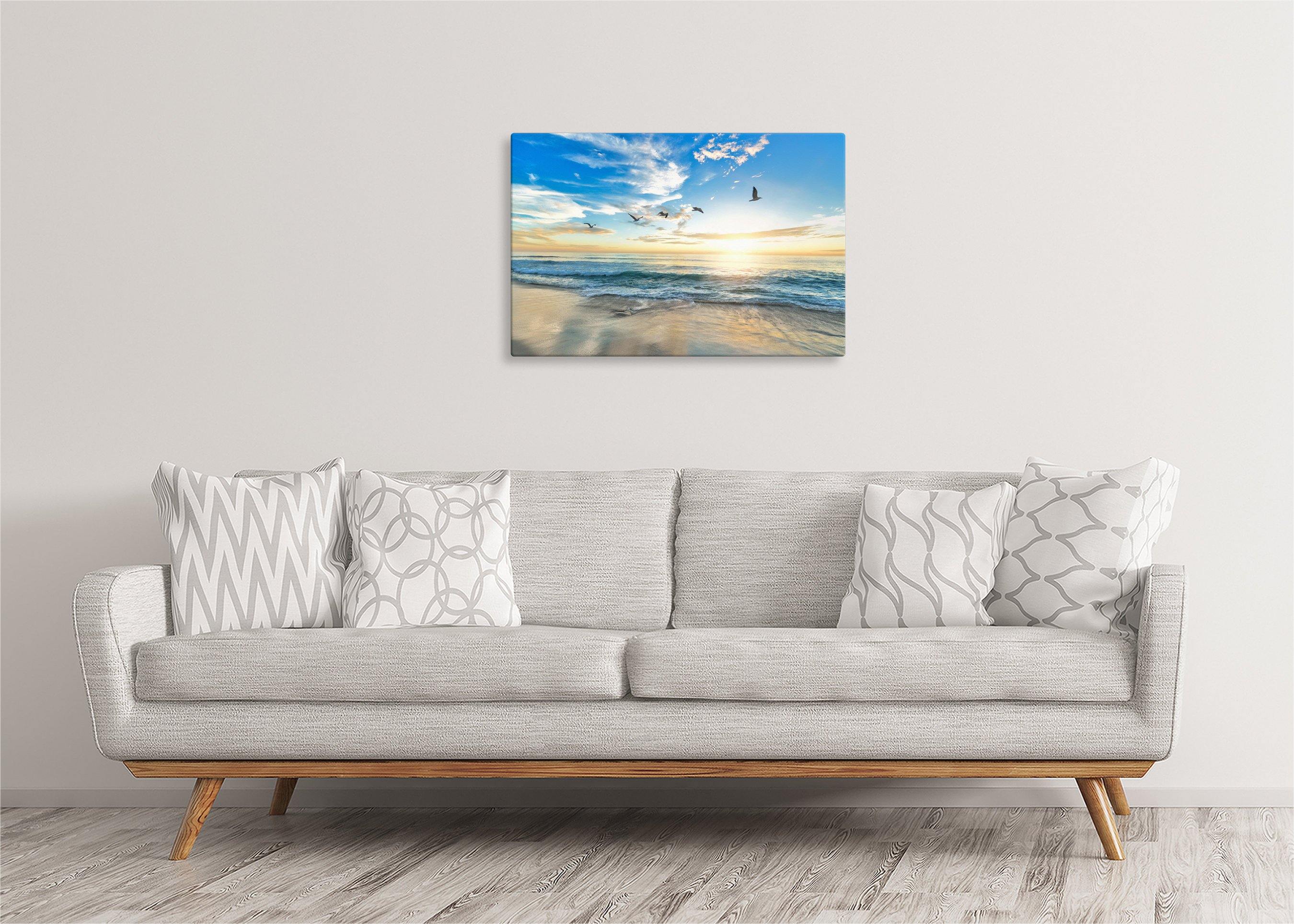 Beach at Sunrise | Gallery Wrap Wall Canvas - Image 4