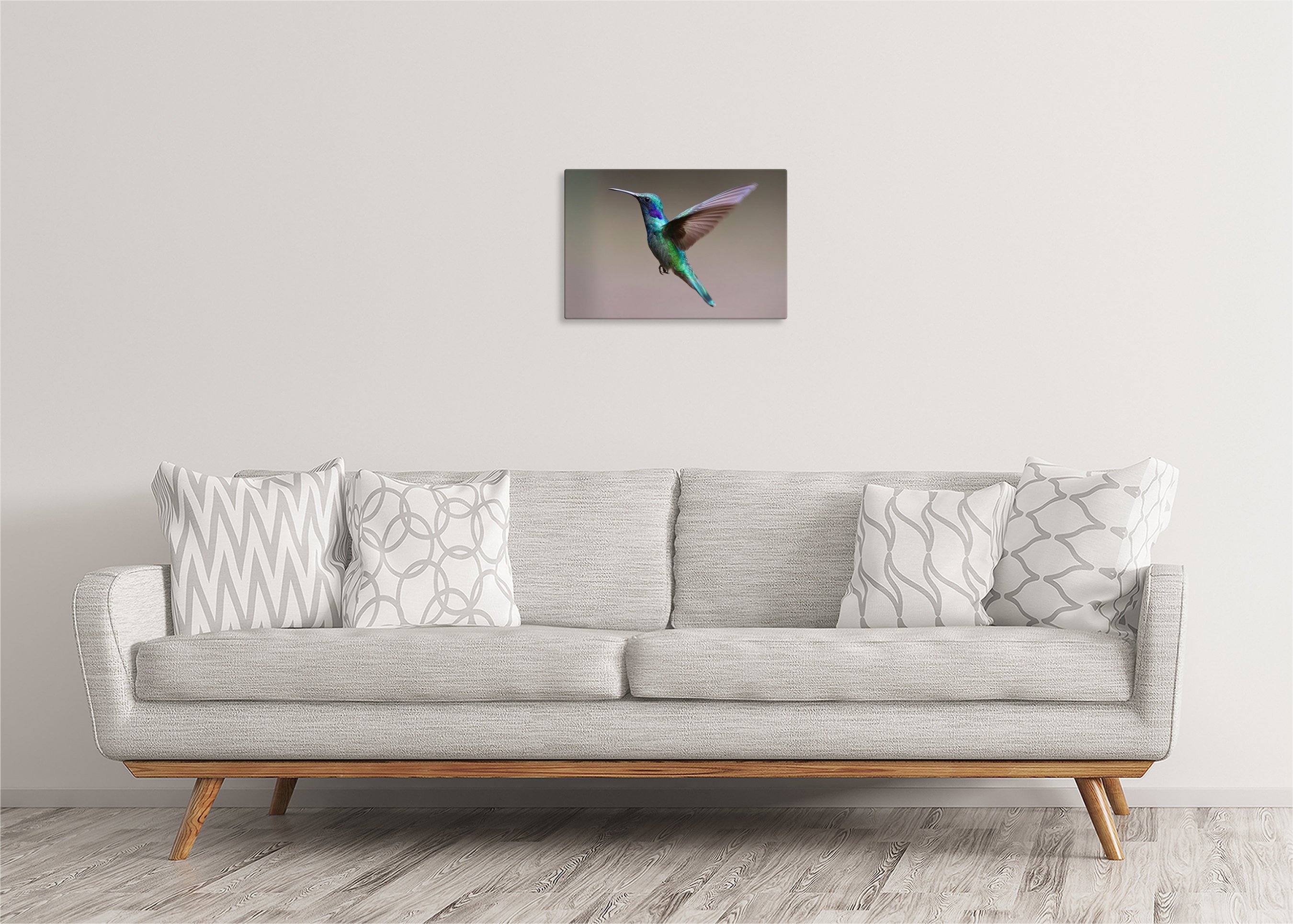 Hummingbird in Flight | Gallery Wrap Wall Canvas - Image 3