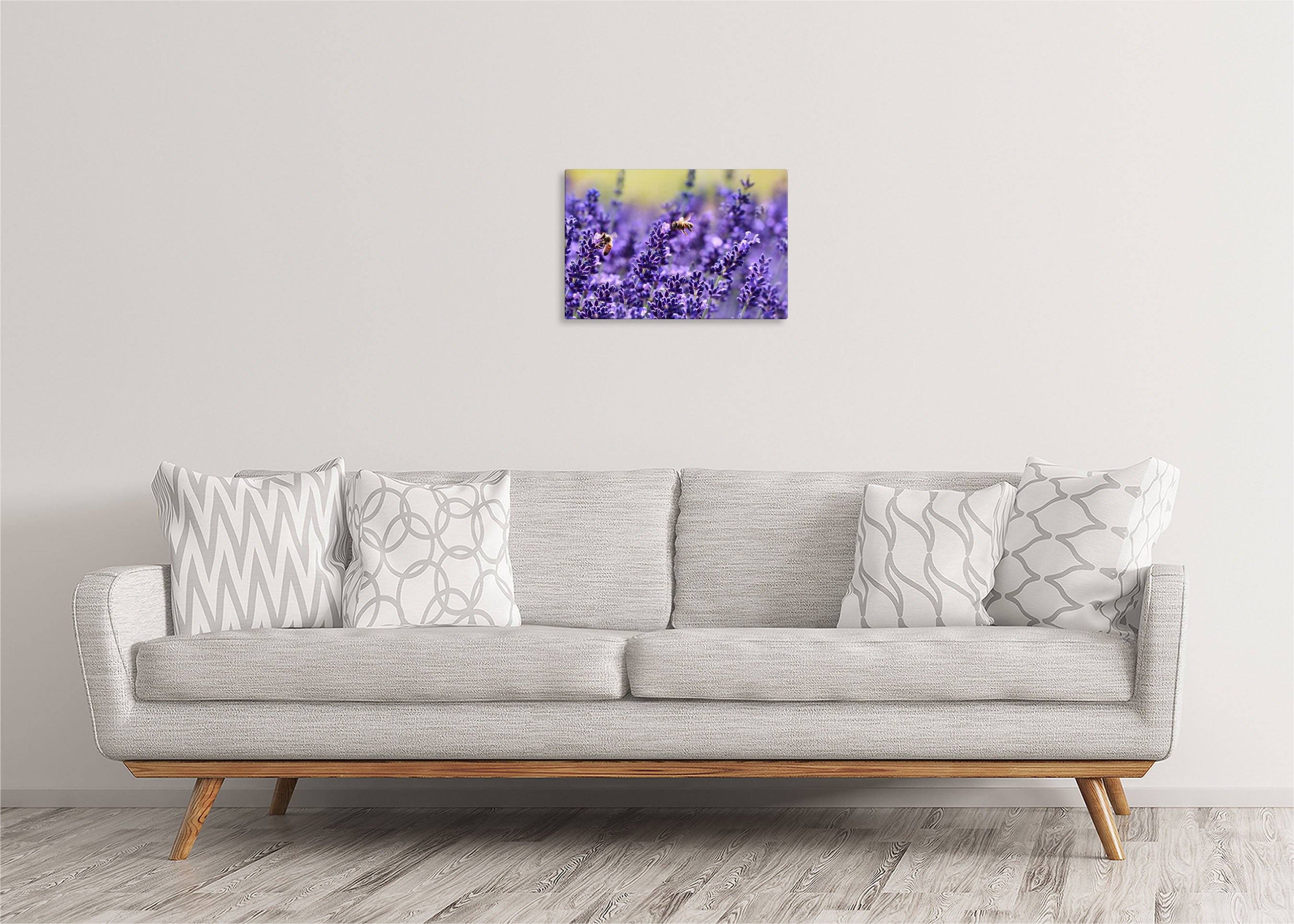 Lavender and Bees | Gallery Wrap Wall Canvas - Image 3