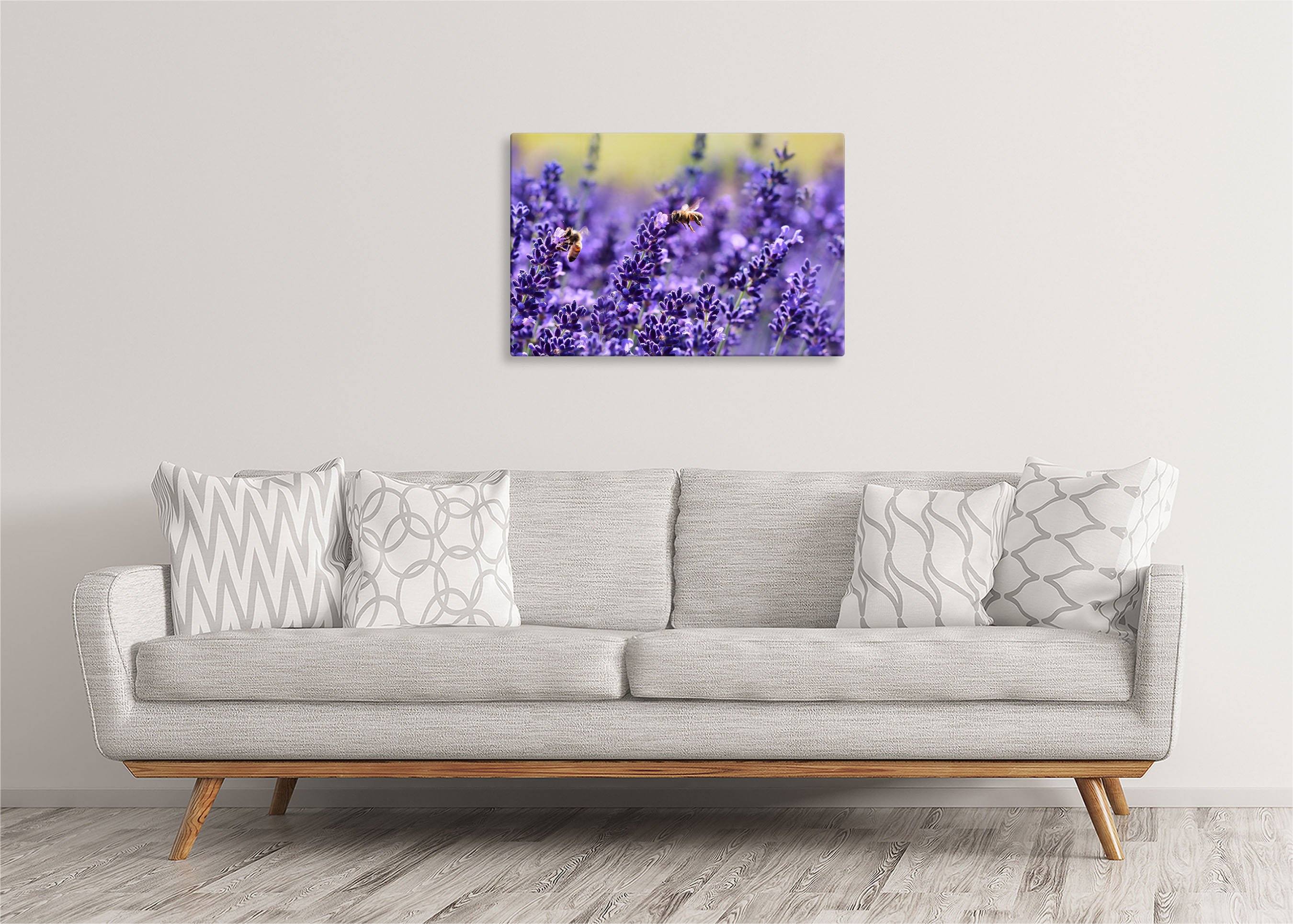 Lavender and Bees | Gallery Wrap Wall Canvas - Image 4