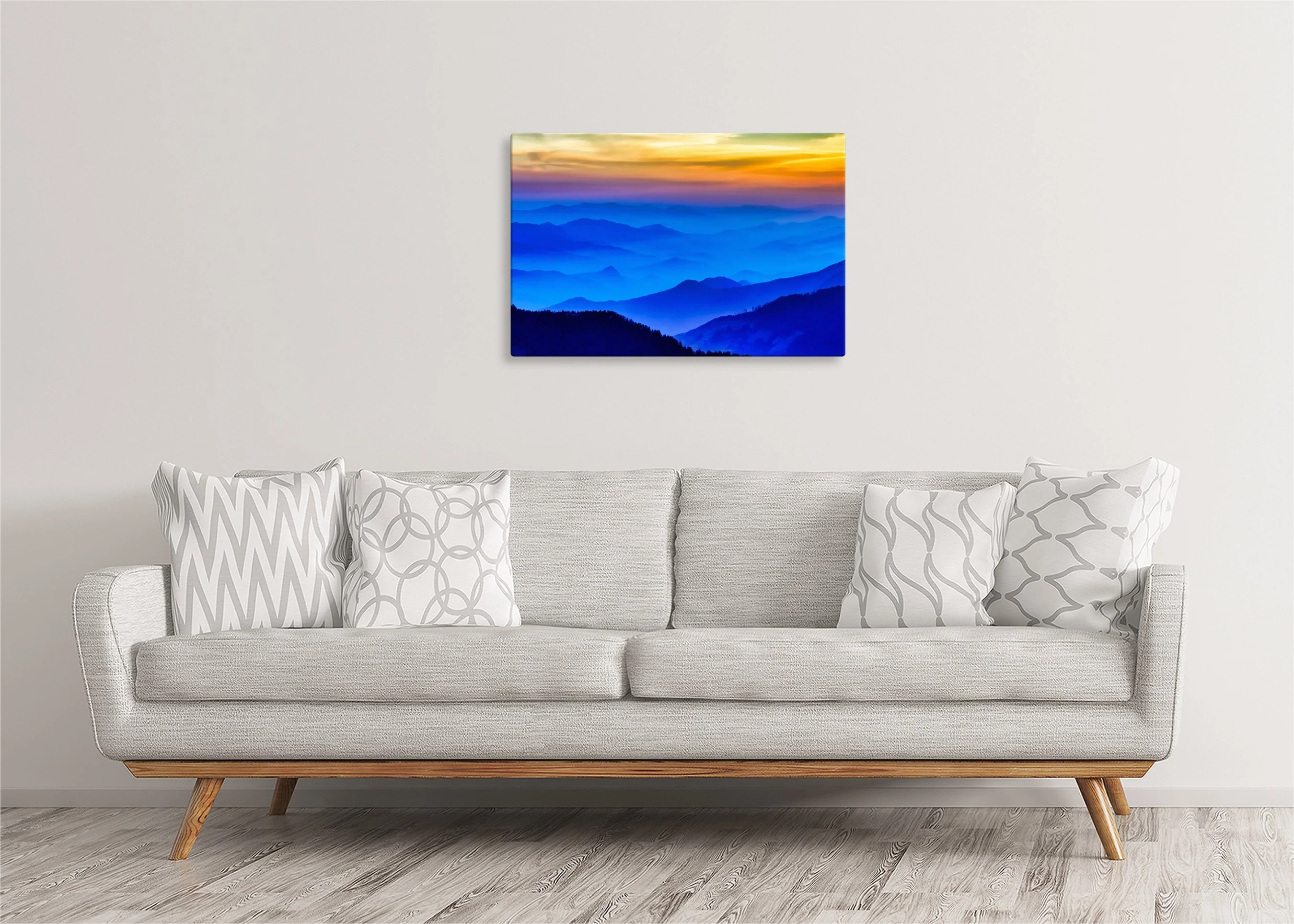 Mountains at Dusk | Gallery Wrap Wall Canvas - Image 4