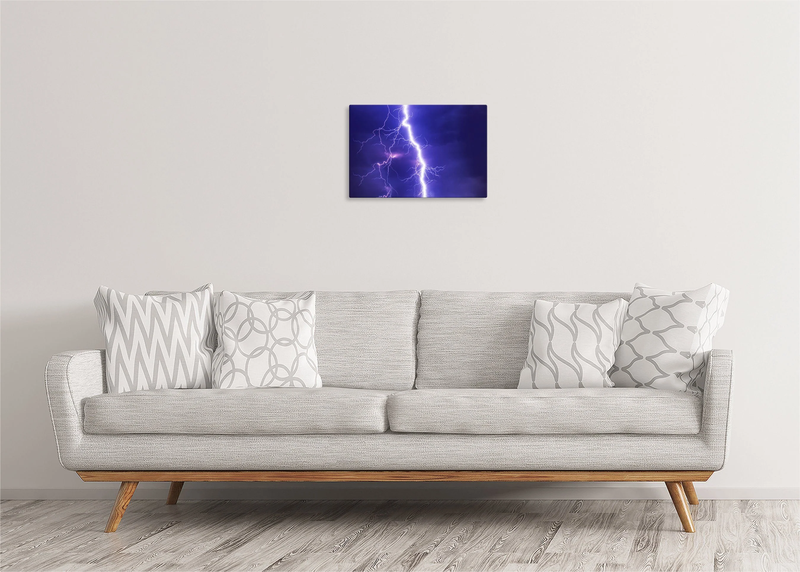 Purple Lightning | Gallery Wrap Wall Canvas - Image 3