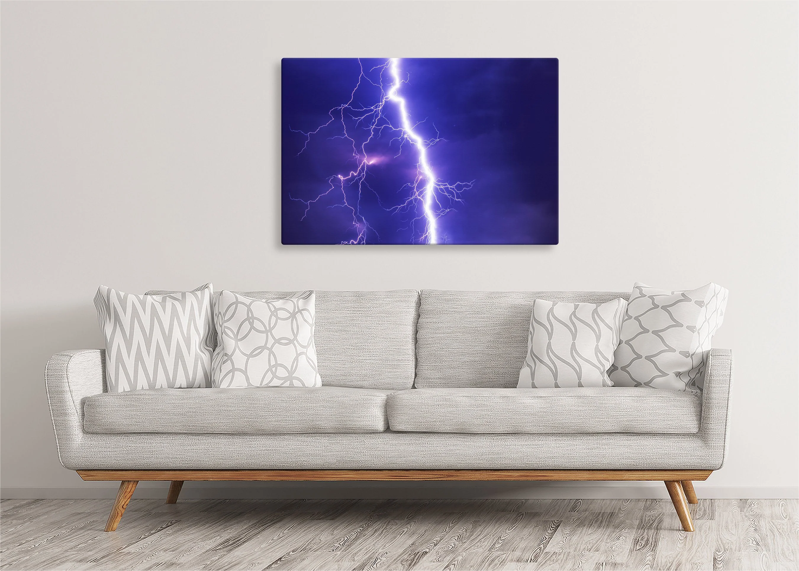 Purple Lightning | Gallery Wrap Wall Canvas - Image 5