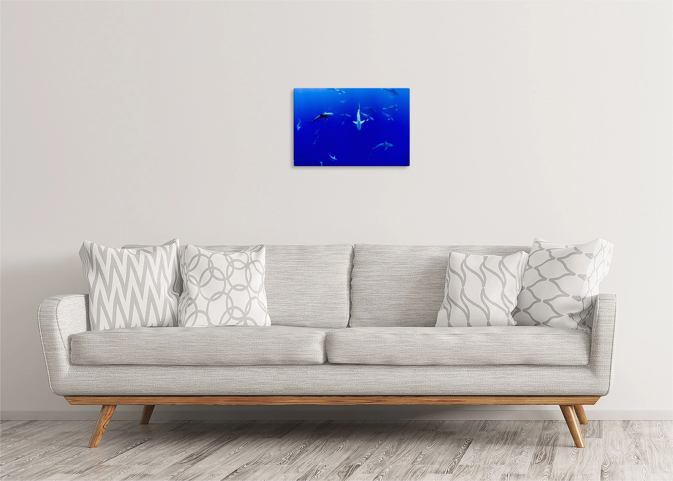 Sharks in the Blue | Gallery Wrap Wall Canvas - Image 3