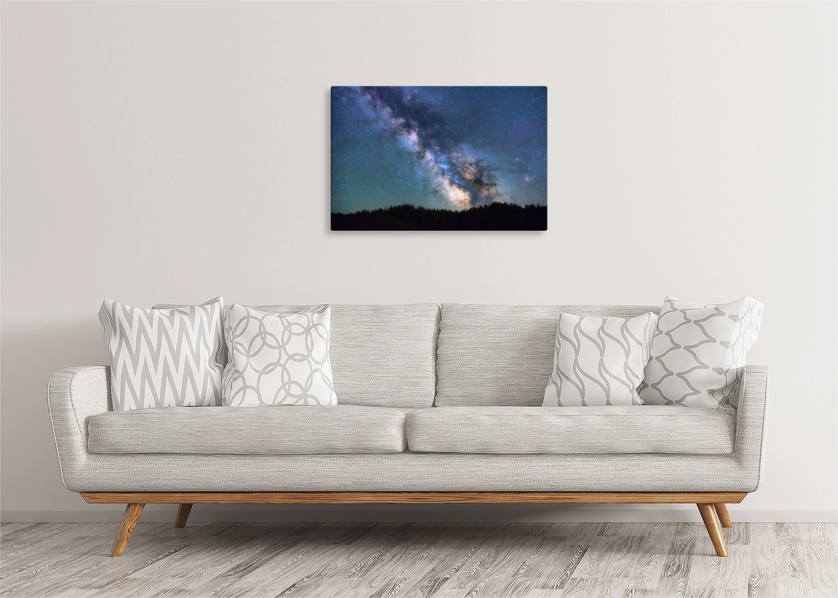 Stars Over Forest Line | Gallery Wrap Wall Canvas - Image 4