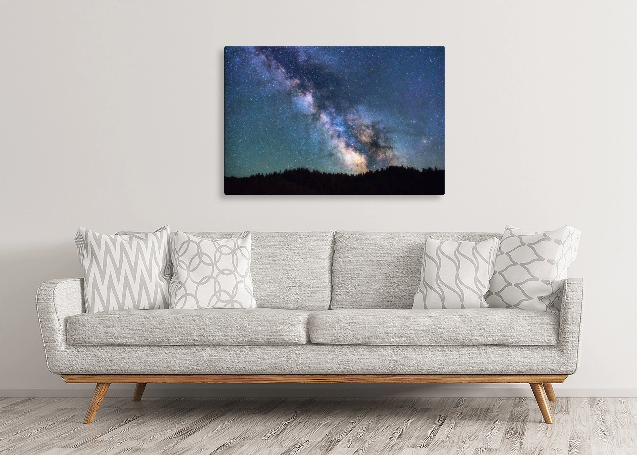 Stars Over Forest Line | Gallery Wrap Wall Canvas - Image 5