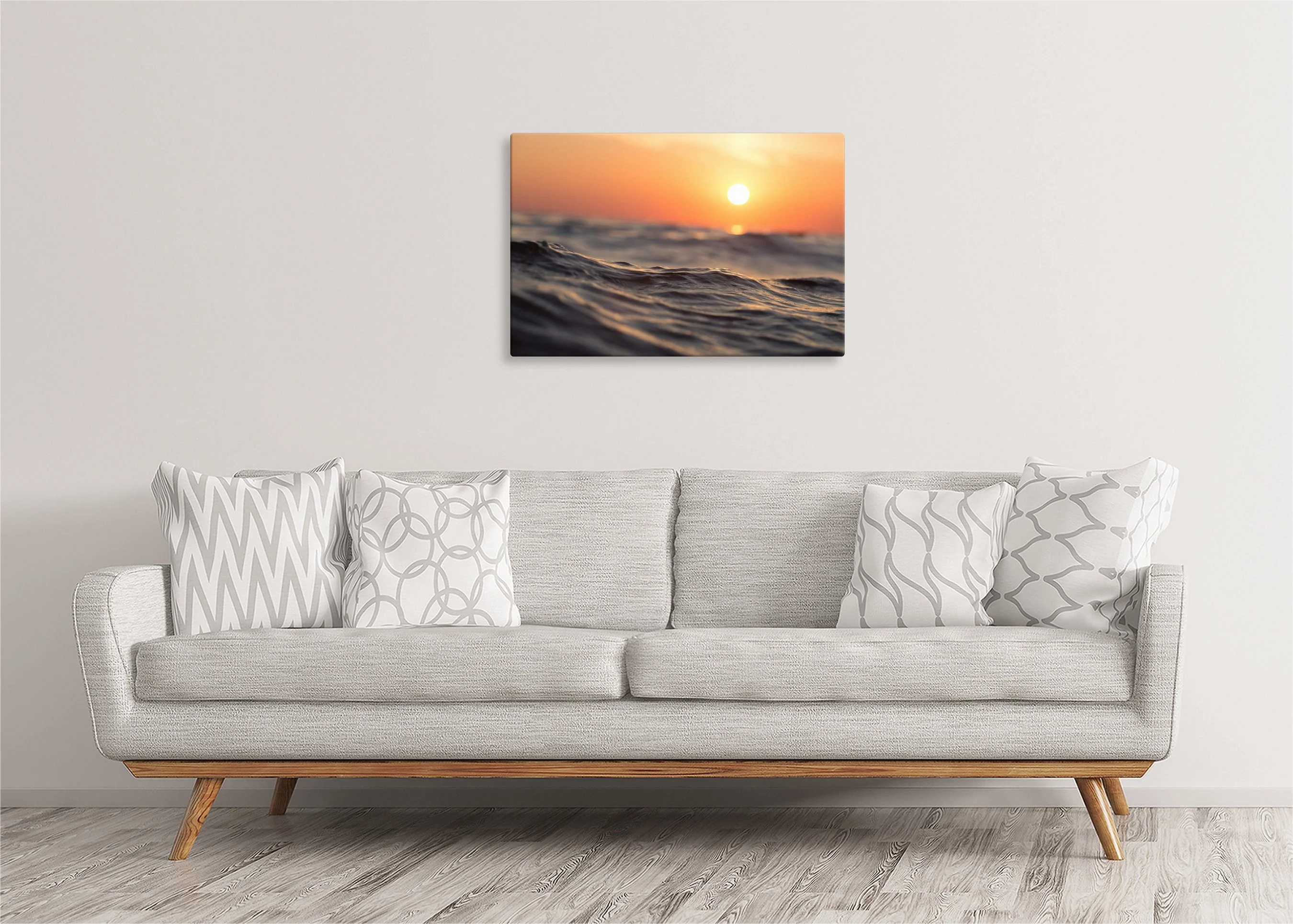 Waves at Sunset | Gallery Wrap Wall Canvas - Image 4