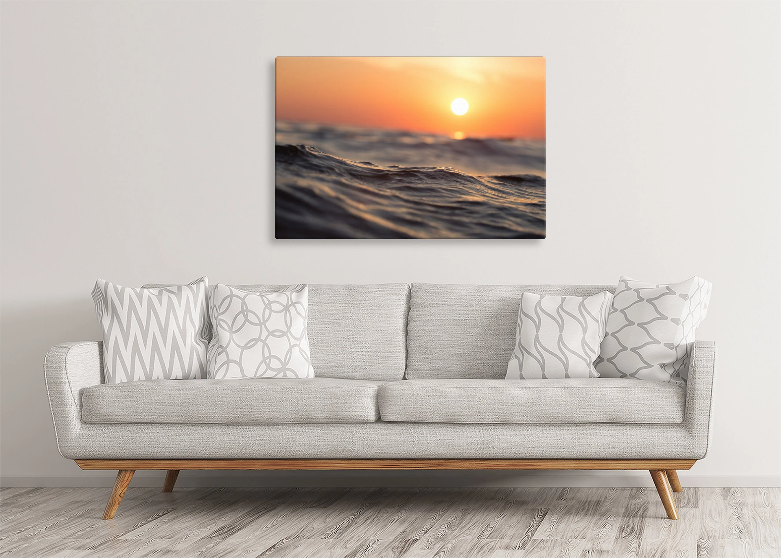 Waves at Sunset | Gallery Wrap Wall Canvas - Image 5
