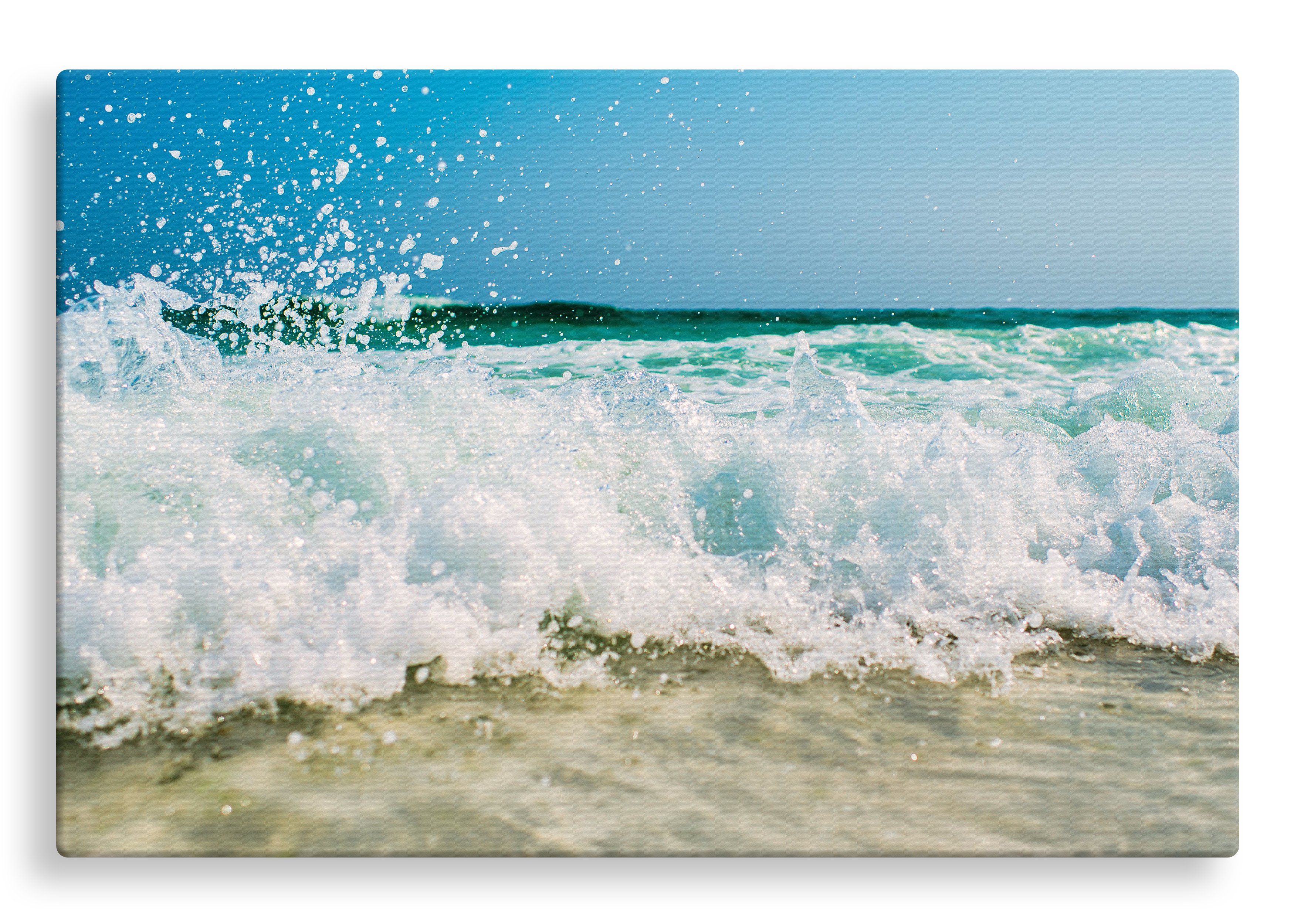 Waves Breaking on Beach | Gallery Wrap Wall Canvas